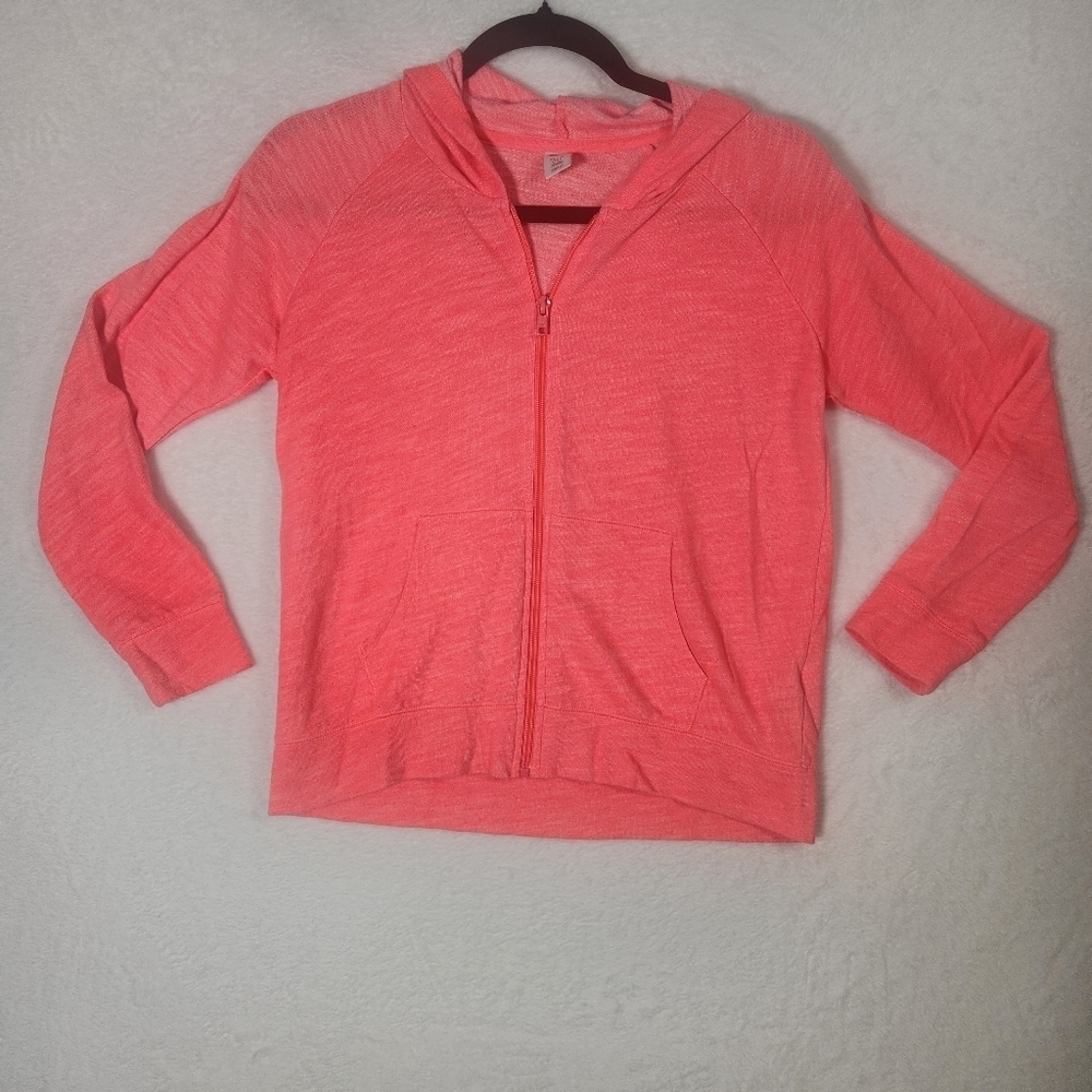 Old navy girls zip up hooded jacket. Size Extra large 14